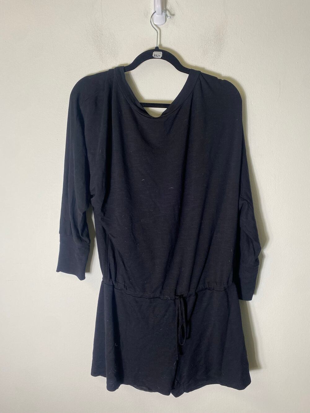 Lanston Light Sweater Romper, black Sz M